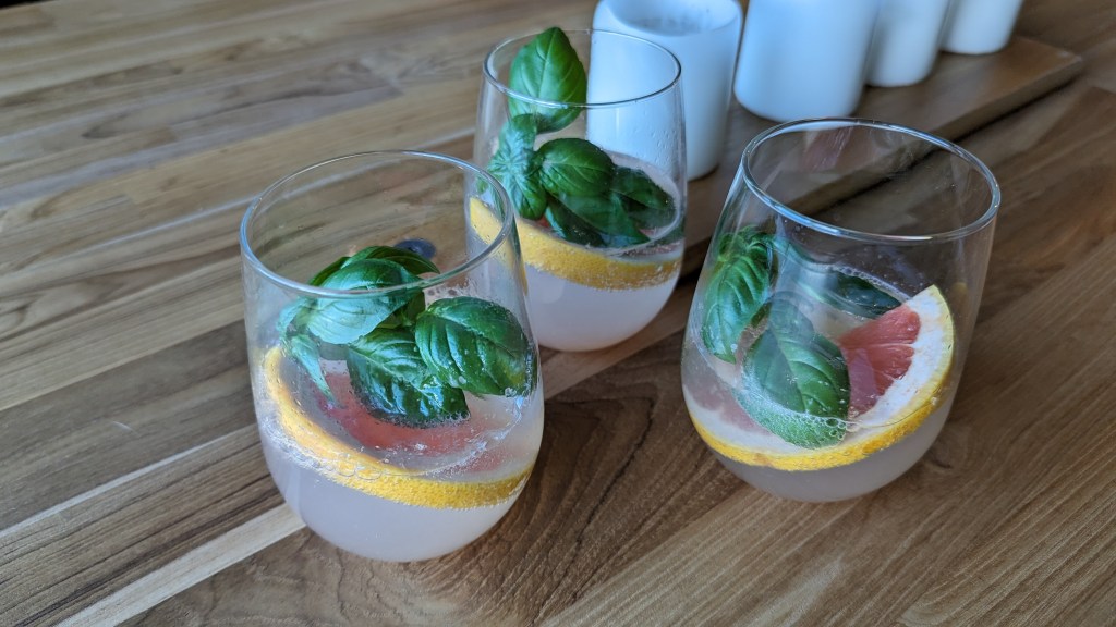 Grapefruit Basil Mocktails