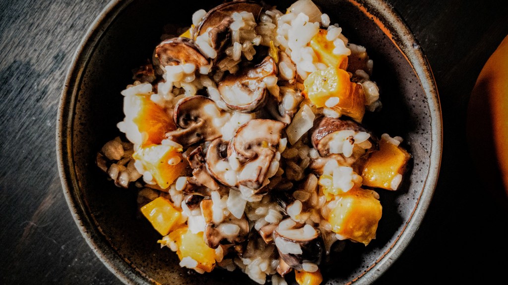Pumpkin and Mushroom Risotto with Herbs and&nbsp;Parmesan