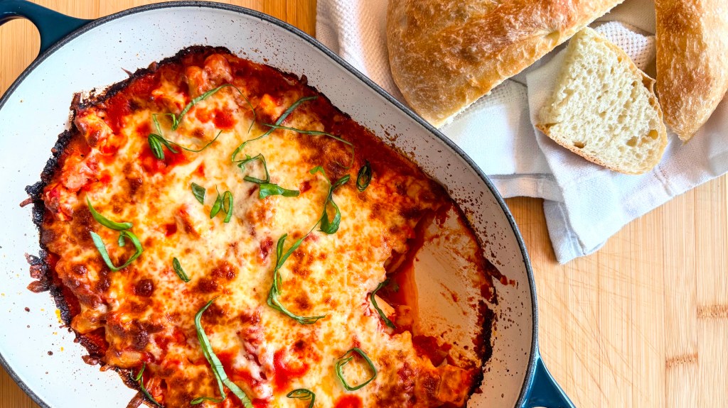 Cheesy and Saucy Butter Beans with Tofu